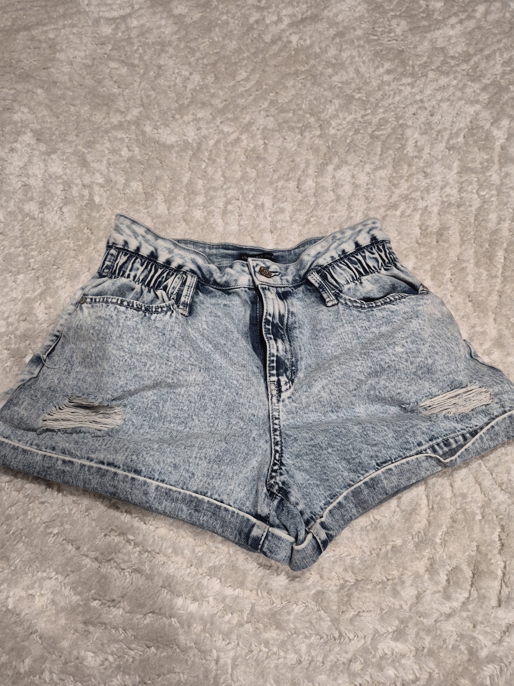 Sincerly Jules Light Blue High-Waist Jean Shorts